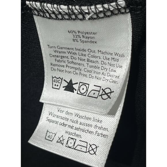 Eddie Bauer Knit Jersey Travex Dress Size Small Black Knee Length Stretch - Picture 6 of 7